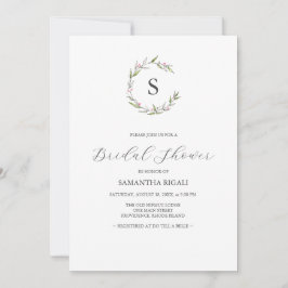 Bruidsdouche uitnodigingen Winter Botanicals