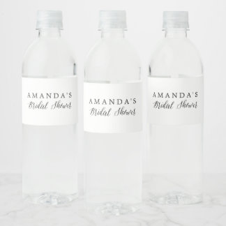 Bruidsdouche Waterfles Etiket