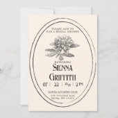  bruidsdoucheuitnodiging | Antiek wit Kaart (Voorkant)