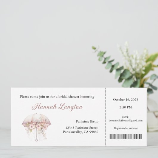 Bruidsdoucheuitnodiging, Bloemen Vrijgezellenfeest Kaart (Staand voorkant)