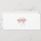 Bruidsdoucheuitnodiging, Bloemen Vrijgezellenfeest Kaart (Achterkant)