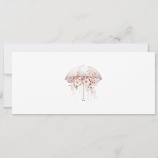 Bruidsdoucheuitnodiging, Bloemen Vrijgezellenfeest Kaart (Achterkant)