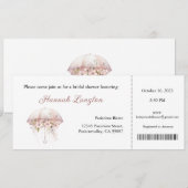 Bruidsdoucheuitnodiging, Bloemen Vrijgezellenfeest Kaart (Voorkant / Achterkant)