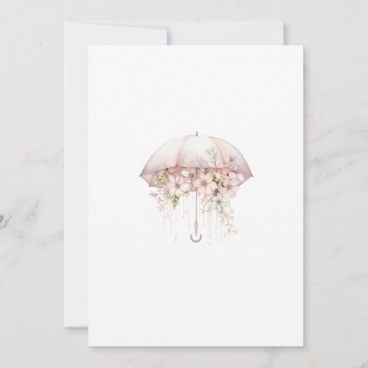 Bruidsdoucheuitnodiging, Bloemen Vrijgezellenfeest Kaart (Achterkant)