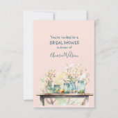 Bruidsdoucheuitnodiging in  voorjaarspastels kaart (Voorkant)