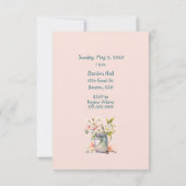 Bruidsdoucheuitnodiging in  voorjaarspastels kaart (Achterkant)