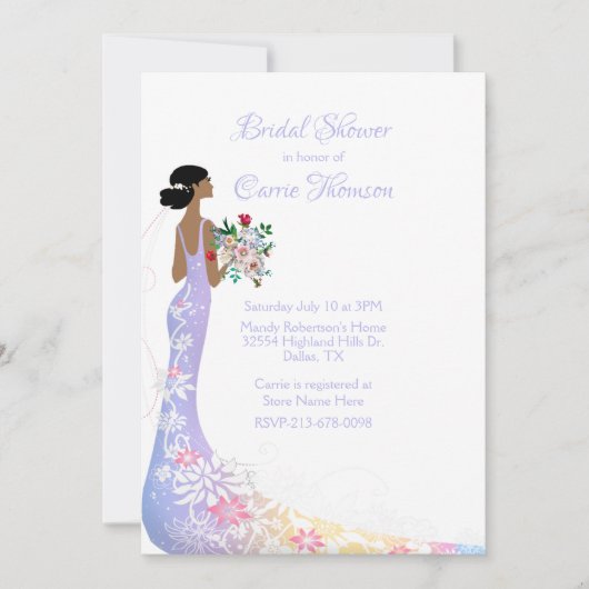  bruidsdoucheuitnodiging kaart (Voorkant)