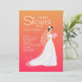 bruidsdoucheuitnodiging kaart (Staand voorkant)