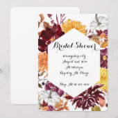 BRUIDSDOUCHEUITNODIGING VOOR DE HERFST KAART (Voorkant / Achterkant)