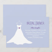 Bruidsdoucheuitnodiging voor de toga (lavendel&Paa Kaart (Voorkant / Achterkant)