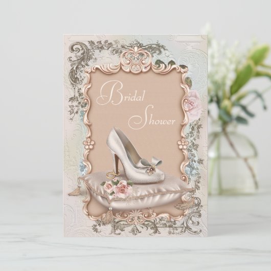  bruidsdoucheuitnodigingen kaart (Staand voorkant)