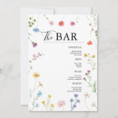 Bruidsdranken Bar Menu Kaart (Voorkant)