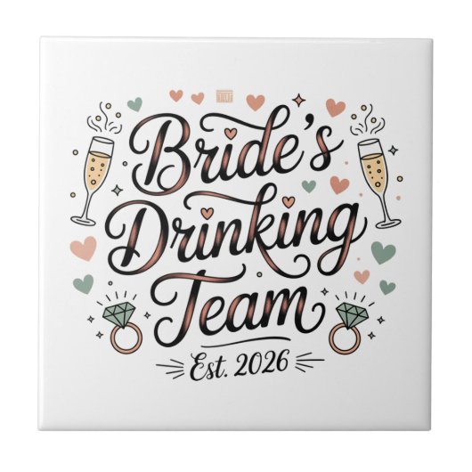 Bruidsdrankteam  tegeltje (Voorkant)
