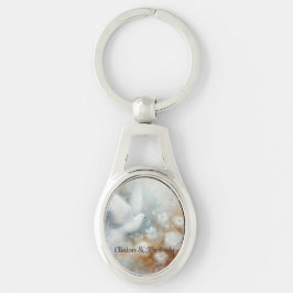 Bruidsduif Bloemensleutelhanger - Aanpasbaar Sleutelhanger