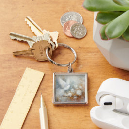 Bruidsduif Bloemensleutelhanger - Aanpasbaar Sleutelhanger