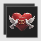 Bruidsduiven Hart Romantisch Jubileum Cadeau (Voorkant / Achterkant)