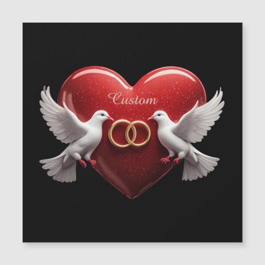 Bruidsduiven Hart Romantisch Jubileum Cadeau (Voorkant)