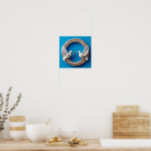 Bruidsduiven Liefde Lucht Romantiek Kunst 🕊️💖☁️✨ Poster (Keuken)