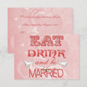 Bruidsduiven RSVP Kaart (Voorkant / Achterkant)