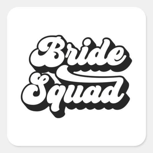 Bruidsentourage - Huwelijksfeest Bruidsjurk Vierkante Sticker (Voorkant)