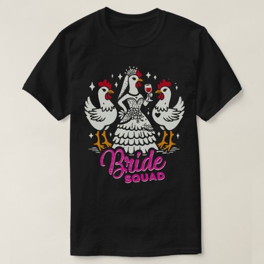 Bruidsentourage Kippenfeest Jubileum Bruiloft T-shirt (Design voorkant)