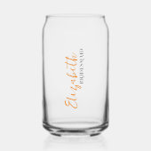 Bruidsentourage | Monogram Trouwfeest Blikvorm Glas (Voorkant)