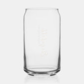 Bruidsentourage | Monogram Trouwfeest Blikvorm Glas (Achterkant)