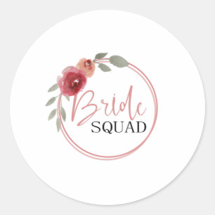 Bruidsentourage Ronde Sticker