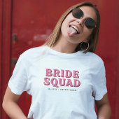 Bruidsentourage Roze Framboos Bachelorette Bruidsm T-shirt