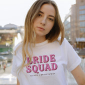 Bruidsentourage Roze Framboos Bachelorette Bruidsm T-shirt