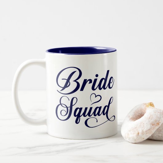 Bruidsentourage Tweekleurige Koffiemok (Met donut)