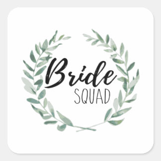 Bruidsentourage Vierkante Sticker