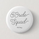 Bruidsentourage Zwart Wit Trouwknoop Ronde Button 5,7 Cm (Voorkant)