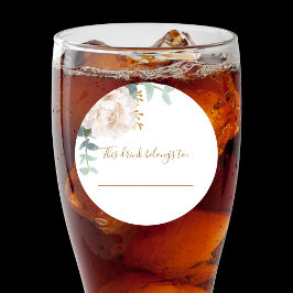 Bruidseucalyptus deze drank is van  ronde sticker