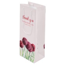 Bruidsfavoriet Paarse Roze Allium Bloemige Waterve Wijn Cadeautas