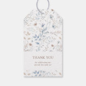 Bruidsfavorietlabel met wilde bloem cadeaulabel (Achterkant)