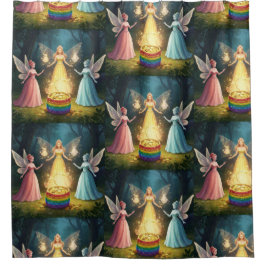 Bruidsfeer van de rijkdomfee douchegordijn