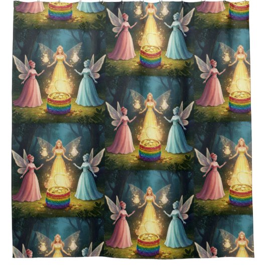 Bruidsfeer van de rijkdomfee douchegordijn (Voorkant)