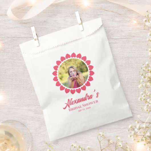 Bruidsfeest Aangepaste Foto Hart Cirkel Lijstje Bedankzakje (Geknipt)