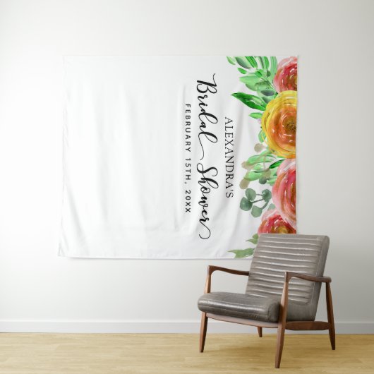 Bruidsfeest achtergrond Bloemstuk Foto Achtergrond Wandkleed (In Situ (horizontaal))