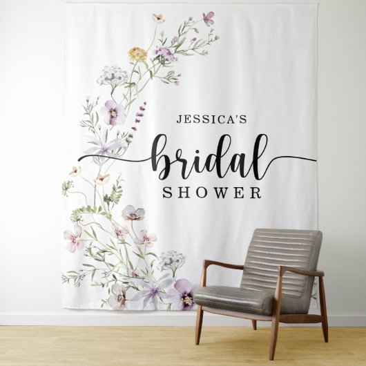 Bruidsfeest achtergrond decoratie wilde bloemen wandkleed (In situ)