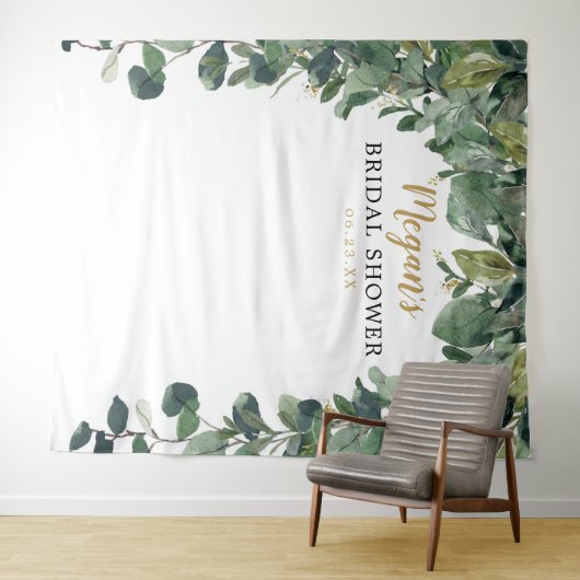 Bruidsfeest achtergrond - Eucalyptus - Fotohokje Wandkleed (In Situ (horizontaal))