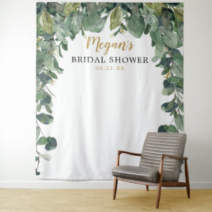 Bruidsfeest achtergrond - Eucalyptus - Fotohokje Wandkleed
