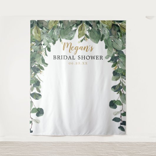 Bruidsfeest achtergrond - Eucalyptus - Fotohokje Wandkleed (Voorkant)