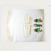 Bruidsfeest achtergrond, fotohokje wandkleed (Voorkant (horizontaal))