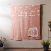 Bruidsfeest achtergrond koppel metson potten roze  wandkleed