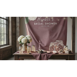 Bruidsfeest achtergrond met metseljars, hortensia  wandkleed