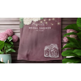 Bruidsfeest achtergrond met metseljars, hortensia  wandkleed