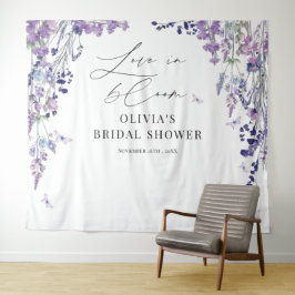 Bruidsfeest achtergrond met wilde bloemen wandkleed