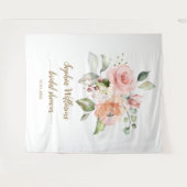 Bruidsfeest achterwand - Roze rozen Wandkleed (Voorkant (horizontaal))